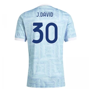 Juventus FC Koszulka Piłkarska 2025-26 J. David #30 Wyjazdowa Męska