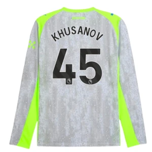 Khusanov #45 Koszulki Piłkarskie Manchester City 2025-26 Trzecia Męska Długi Rękaw