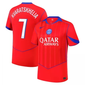 Khvicha Kvaratskhelia #7 Koszulki Piłkarskie Paris Saint-Germain PSG 2025-26 Cup Trzecia Męska
