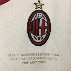 Koszulka AC Milan Champions League Final Retro 2002-03 Wyjazdowa Męska