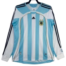 Koszulka Argentyna Retro 2006 Domowa Męska Długi Rękaw