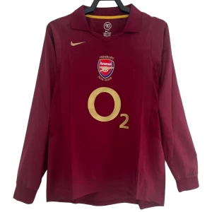 Koszulka Arsenal FC Retro 2005-06 Domowa Męska Długi Rękaw