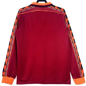 Koszulka AS Roma Retro 1998-99 Domowa Męska Długi Rękaw