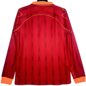 Koszulka AS Roma Retro 1999-00 Domowa Męska Długi Rękaw