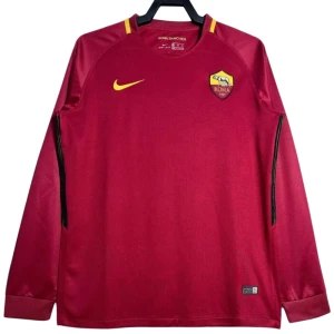 Koszulka AS Roma Retro 2017-18 Domowa Męska Długi Rękaw