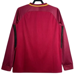 Koszulka AS Roma Retro 2017-18 Domowa Męska Długi Rękaw