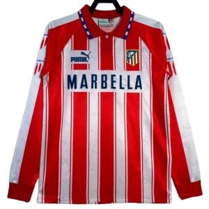 Koszulka Atlético Madryt Retro 1994-95 Domowa Męska Długi Rękaw