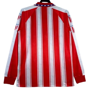 Koszulka Atlético Madryt Retro 1994-95 Domowa Męska Długi Rękaw