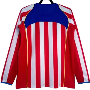 Koszulka Atlético Madryt Retro 2004-05 Domowa Męska Długi Rękaw