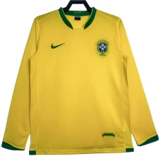 Koszulka Brazylia Retro 2006 Domowa Męska Długi Rękaw