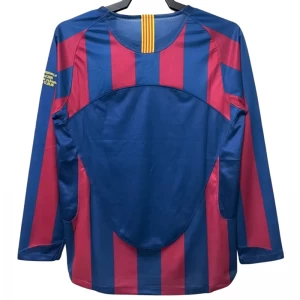 Koszulka FC Barcelona Champions League Final Retro 2005-06 Domowa Męska Długi Rękaw