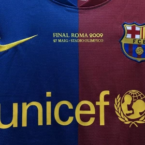 Koszulka FC Barcelona Champions League Final Retro 2008-09 Domowa Męska Długi Rękaw