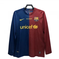 Koszulka FC Barcelona Champions League Finale Retro 2008-09 Domowa Męska Długi Rękaw