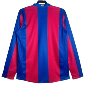 Koszulka FC Barcelona Retro 2007-08 Domowa Męska Długi Rękaw