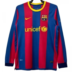 Koszulka FC Barcelona Retro 2010-11 Domowa Męska Długi Rękaw