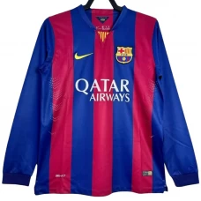 Koszulka FC Barcelona Retro 2014-15 Domowa Męska Długi Rękaw