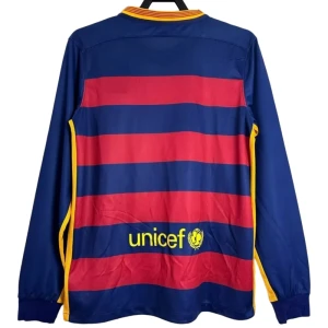 Koszulka FC Barcelona Retro 2015-16 Domowa Męska Długi Rękaw