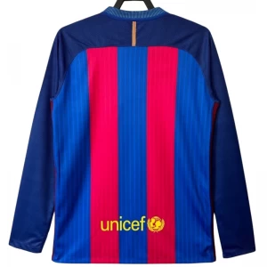 Koszulka FC Barcelona Retro 2016-17 Domowa Męska Długi Rękaw