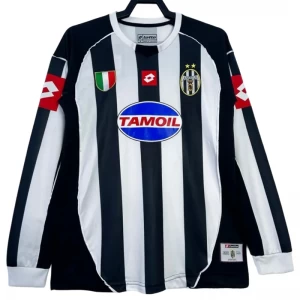 Koszulka Juventus FC Retro 2002-03 Domowa Męska Długi Rękaw