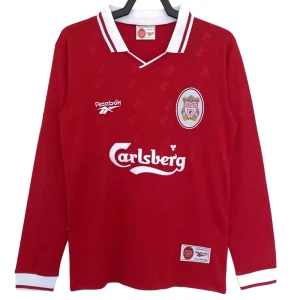 Koszulka Liverpool FC Retro 1996-98 Domowa Męska Długi Rękaw