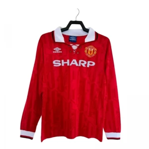 Koszulka Manchester United Retro 1992-94 Domowa Męska Długi Rękaw