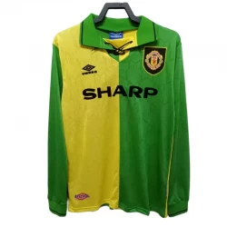 Koszulka Manchester United Retro 1992-94 Wyjazdowa Męska Długi Rękaw