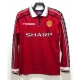 Koszulka Manchester United Retro 1998-99 Domowa Męska Długi Rękaw