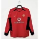 Koszulka Manchester United Retro 2002-04 Domowa Męska Długi Rękaw