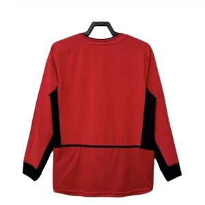 Koszulka Manchester United Retro 2002-04 Domowa Męska Długi Rękaw