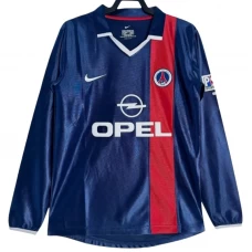 Koszulka Paris Saint-Germain PSG Retro 2001-02 Domowa Męska Długi Rękaw