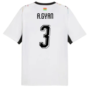 Koszulka Piłkarska A. Gyan #3 Ghana Mistrzostwa Świata 2026 Domowa Męska