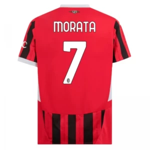Koszulka Piłkarska AC Milan Alvaro Morata #7 2024-25 Domowa Męska