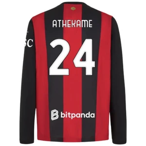 Koszulka Piłkarska AC Milan Athekame #24 2026-27 Domowa Męska Długi Rękaw