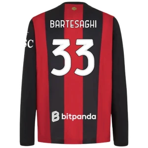 Koszulka Piłkarska AC Milan Bartesaghi #33 2026-27 Domowa Męska Długi Rękaw