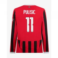 Koszulka Piłkarska AC Milan Christian Pulisic #11 2024-25 UCL Domowa Męska Długi Rękaw