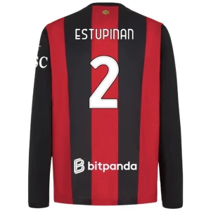 Koszulka Piłkarska AC Milan Estupinan #2 2026-27 Domowa Męska Długi Rękaw
