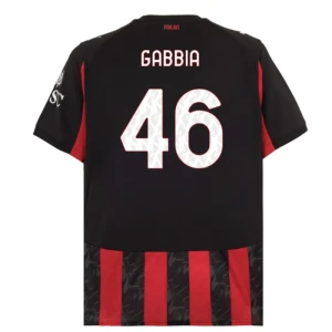 Koszulka Piłkarska AC Milan Gabbia #46 2025-26 Domowa Męska
