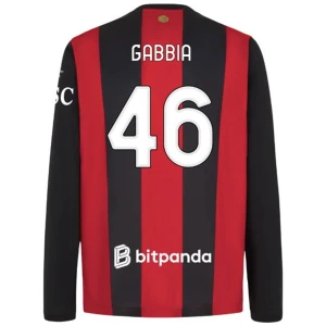 Koszulka Piłkarska AC Milan Gabbia #46 2026-27 Domowa Męska Długi Rękaw