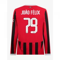 Koszulka Piłkarska AC Milan Joao Felix #79 2024-25 UCL Domowa Męska Długi Rękaw
