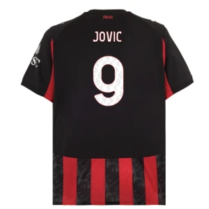 Koszulka Piłkarska AC Milan Jovic #9 2025-26 Domowa Męska