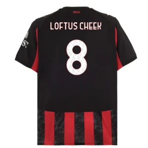 Koszulka Piłkarska AC Milan Loftus Cheek #8 2025-26 Domowa Męska