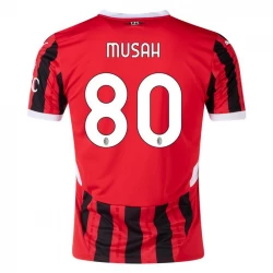 Koszulka Piłkarska AC Milan Musah #80 2024-25 Domowa Męska