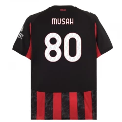 Koszulka Piłkarska AC Milan Musah #80 2025-26 Domowa Męska