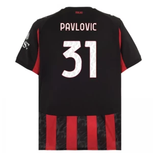 Koszulka Piłkarska AC Milan Pavlovic #31 2025-26 Domowa Męska