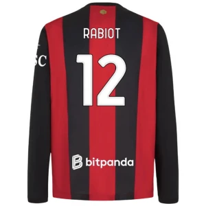 Koszulka Piłkarska AC Milan Rabiot #12 2026-27 Domowa Męska Długi Rękaw