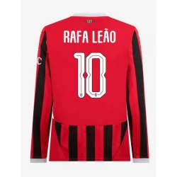 Koszulka Piłkarska AC Milan Rafa Leao #10 2024-25 UCL Domowa Męska Długi Rękaw