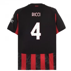 Koszulka Piłkarska AC Milan Ricci #4 2025-26 Domowa Męska