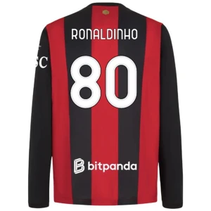 Koszulka Piłkarska AC Milan Ronaldinho Gaúcho #80 2026-27 Domowa Męska Długi Rękaw