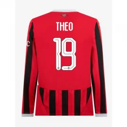 Koszulka Piłkarska AC Milan Theo Hernández #19 2024-25 UCL Domowa Męska Długi Rękaw