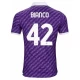 Koszulka Piłkarska ACF Fiorentina Bianco #42 2023-24 Domowa Męska